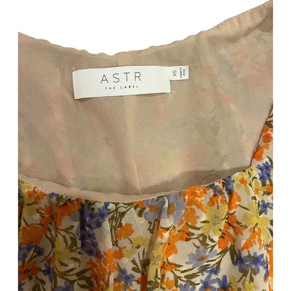 Astr The Label Willa Shirt Xs Floral Boho Bliss Tie Back Cottage Prairie Classic - Picture 6 of 8